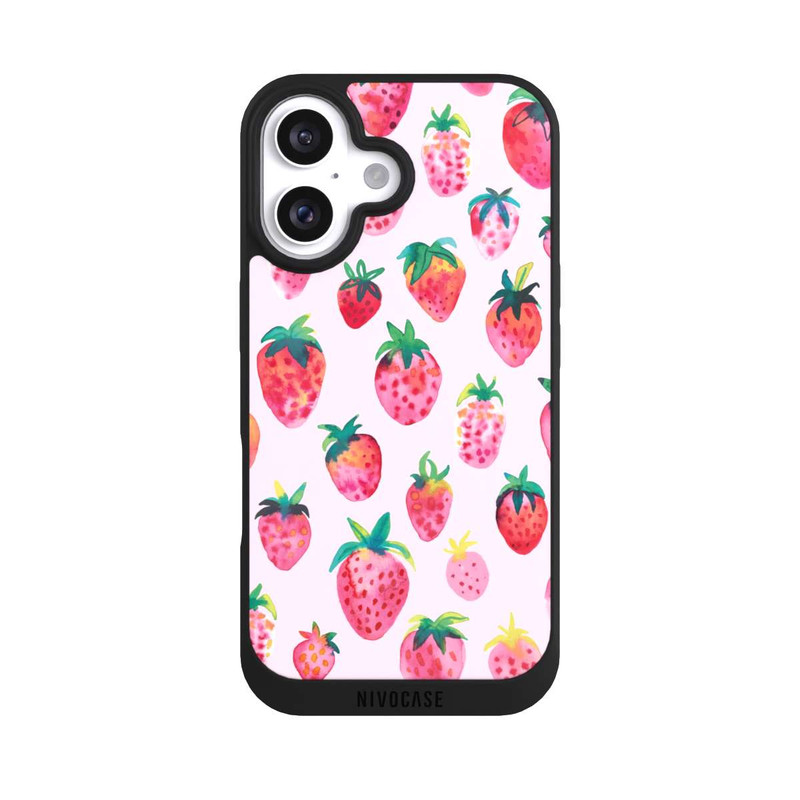 iPhone 16 NIVOpure Aquarell Erdbeeren