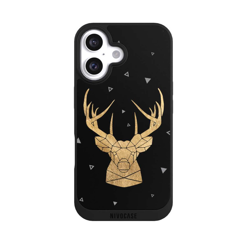 iPhone 16 NIVOpure Geometrischer Hirsch und Geweih