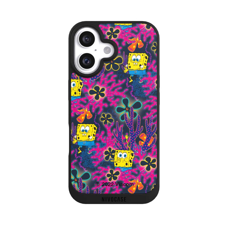 iPhone 16 NIVOpure Spongebob - Coral Muster