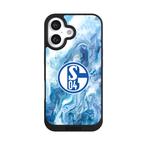 Apple iPhone 16 NIVOpure Schalke 04 Flüssig Blau