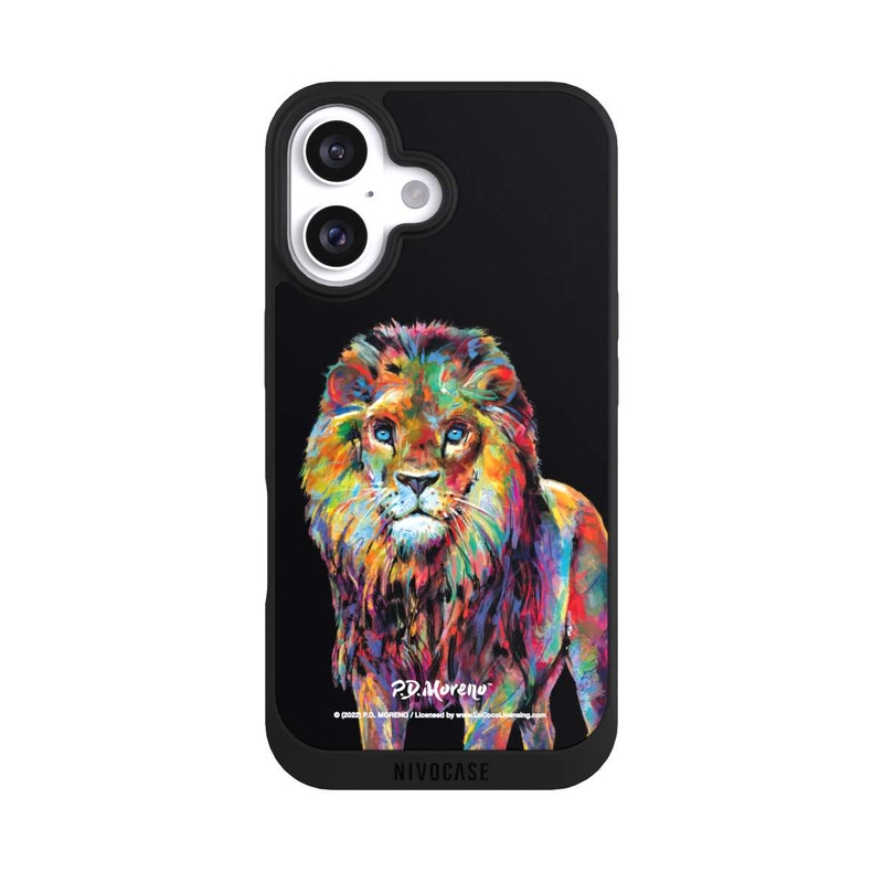 iPhone 16 NIVOpure Löwe Bunte Kunst von P.D. Moreno