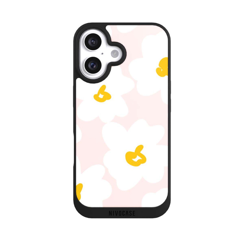 iPhone 16 NIVOpure Retro Flower Wall Daisy Apricot