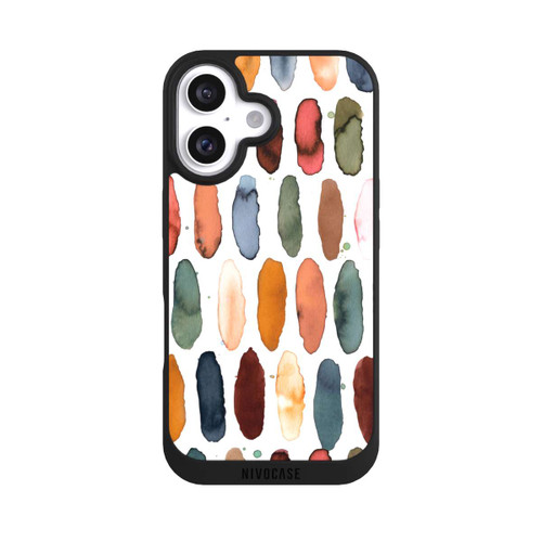 Apple iPhone 16 NIVOpure Watercolor Dashes Mineral Terracotta