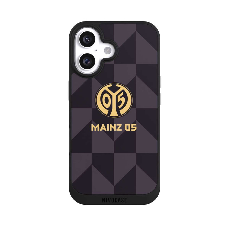 iPhone 16 NIVOpure Mainz 05-Dunkles Muster