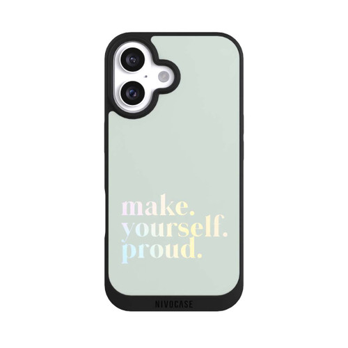 Apple iPhone 16 NIVOpure Make Yourself Proud Quote-Mint and Gradient