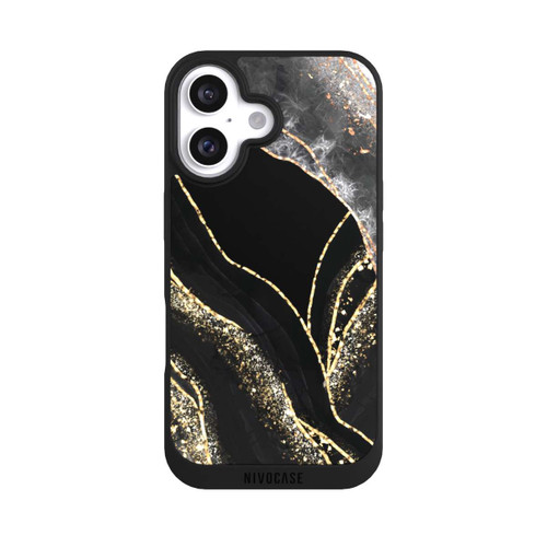 Apple iPhone 16 NIVOpure Dark Marble Gold
