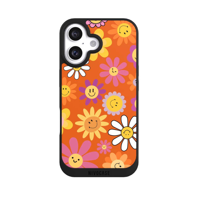 iPhone 16 NIVOpure Smiles Orange Flowers