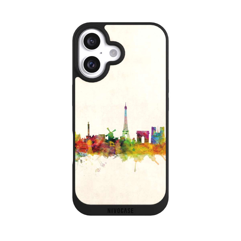 iPhone 16 NIVOpure Paris Skyline Vintage Hintergrund