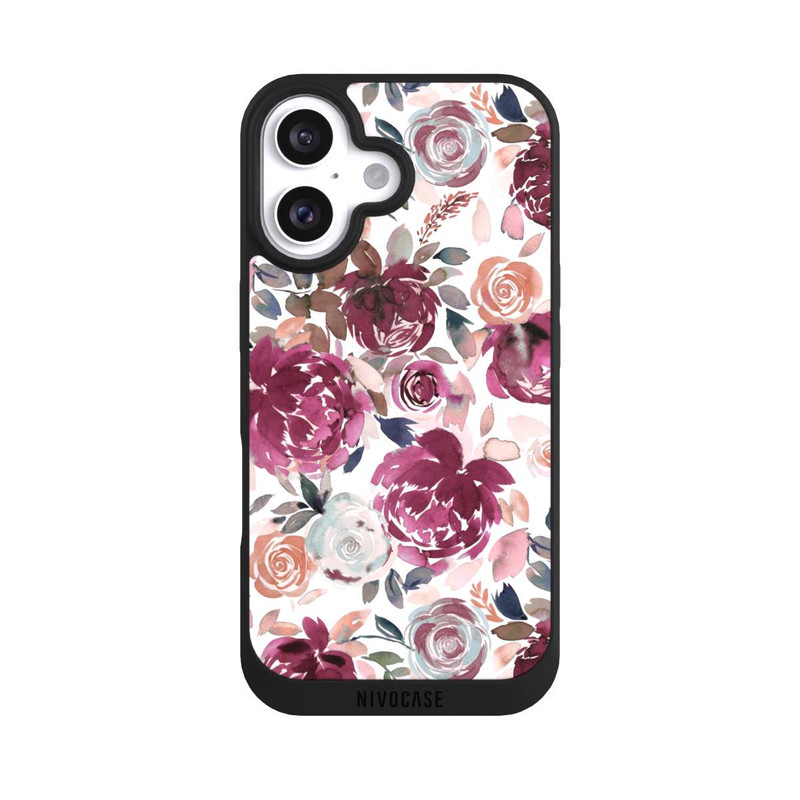 iPhone 16 NIVOpure Autumn Peonies and roses Pink