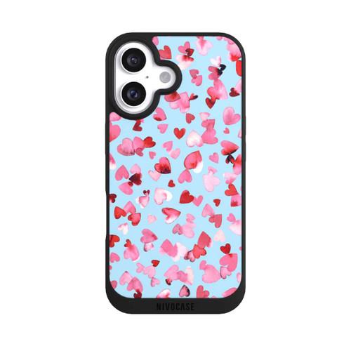 Apple iPhone 16 NIVOpure Valentines Love Hearts Pink Blue