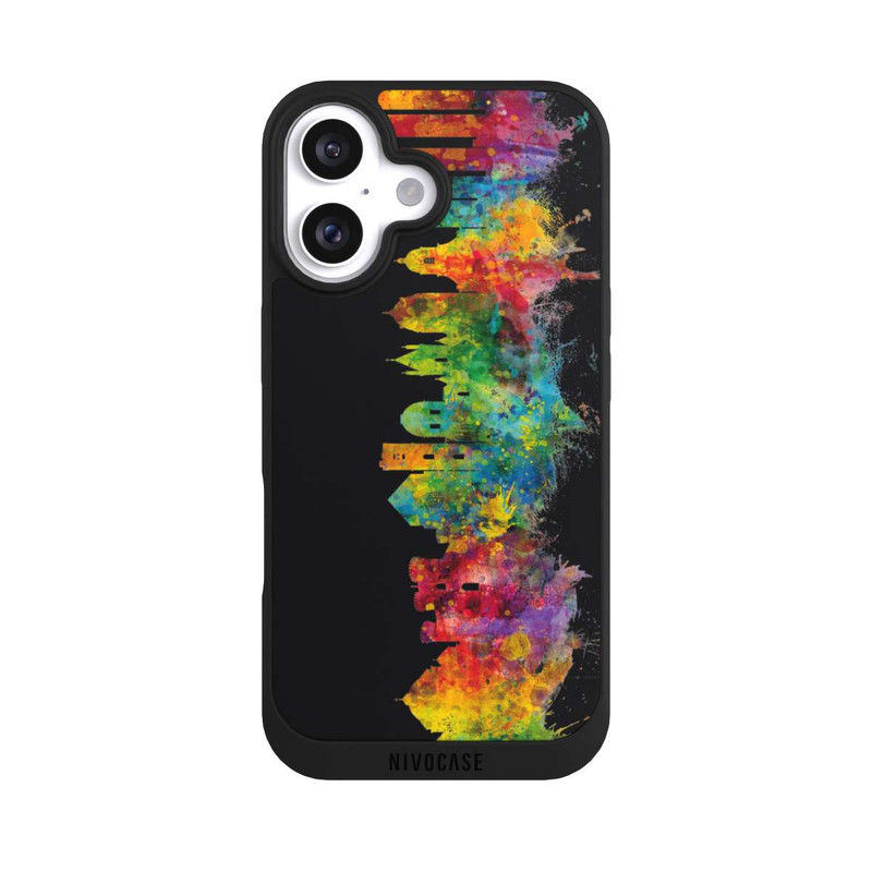 iPhone 16 NIVOpure Neapel Italien Skyline Schwarz