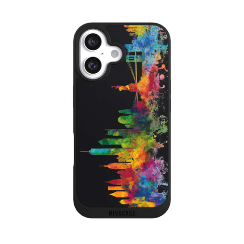 Apple iPhone 16 NIVOpure New York Skyline Schwarz