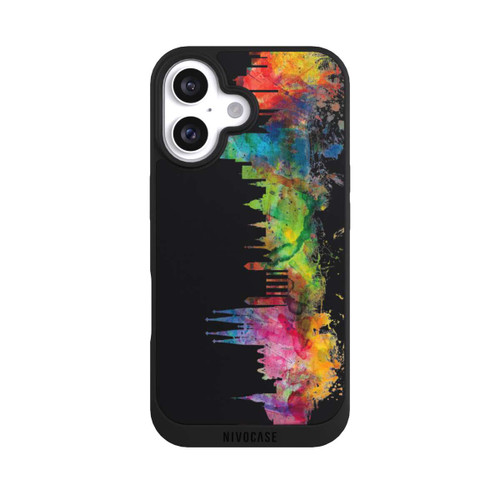 Apple iPhone 16 NIVOpure Barcelona Spanien Skyline Schwarz