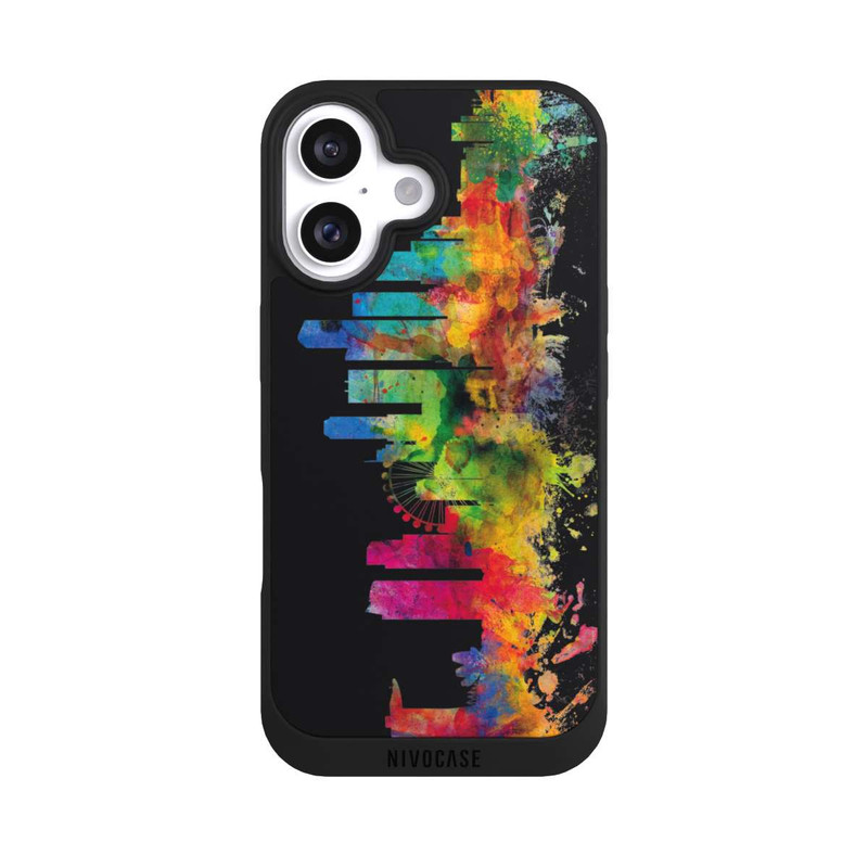 iPhone 16 NIVOpure Skyline von Singapur Schwarz