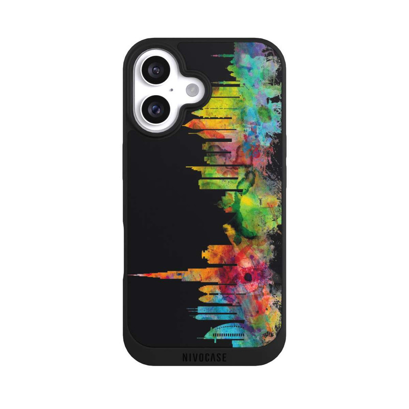iPhone 16 NIVOpure Dubai Skyline Schwarz