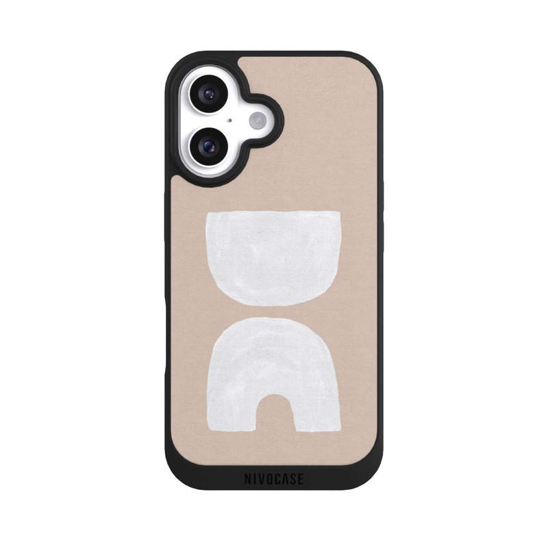 iPhone 16 NIVOpure Moderne Kunst in Braun