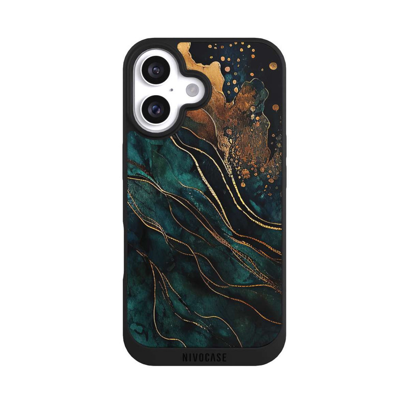 iPhone 16 NIVOpure Gold and Green