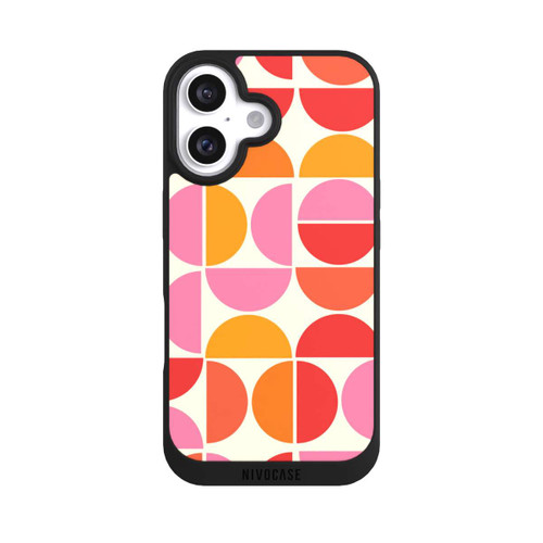 Apple iPhone 16 NIVOpure Retro Trend Muster Orange