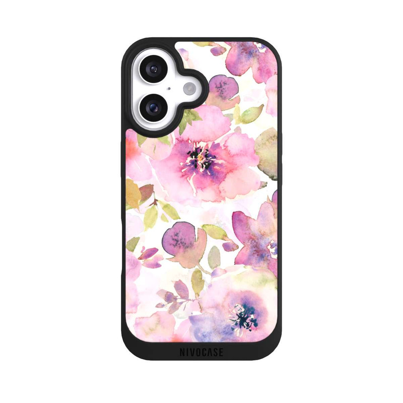 iPhone 16 NIVOpure Tapete mit rosa Blumen