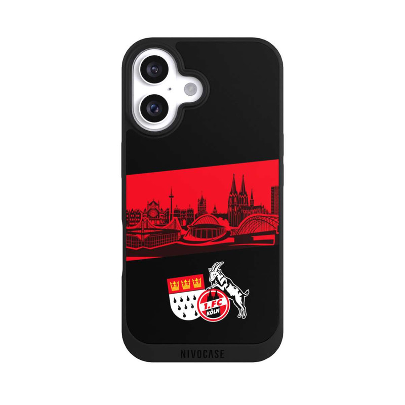 iPhone 16 NIVOpure Skyline Köln Rot Schwarz
