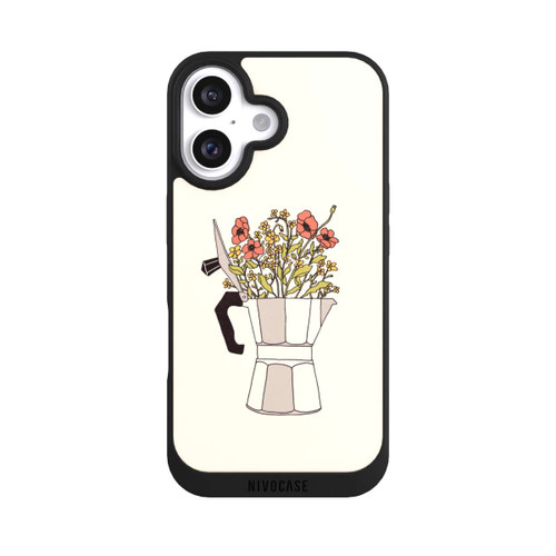 Apple iPhone 16 NIVOpure Moka Flowers