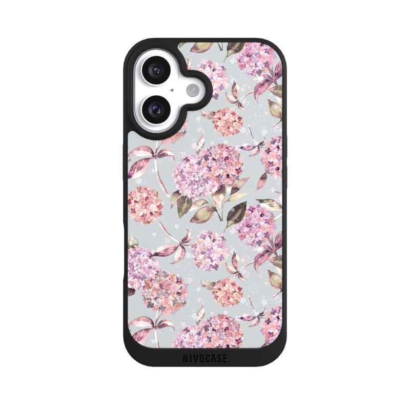iPhone 16 NIVOpure Pastel Magic Hydrangea Floral Watercolor Pink