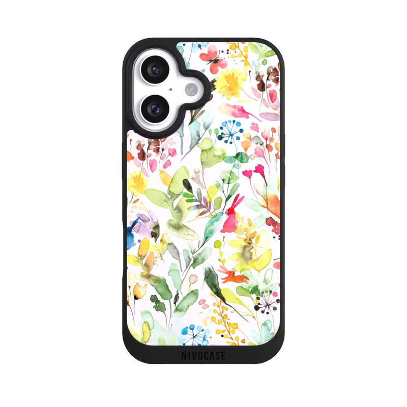 iPhone 16 NIVOpure Wild Flowers Meadow Pink