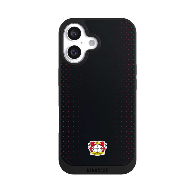iPhone 16 NIVOpure Bayer 04 Leverkusen Schwarz mit Muster