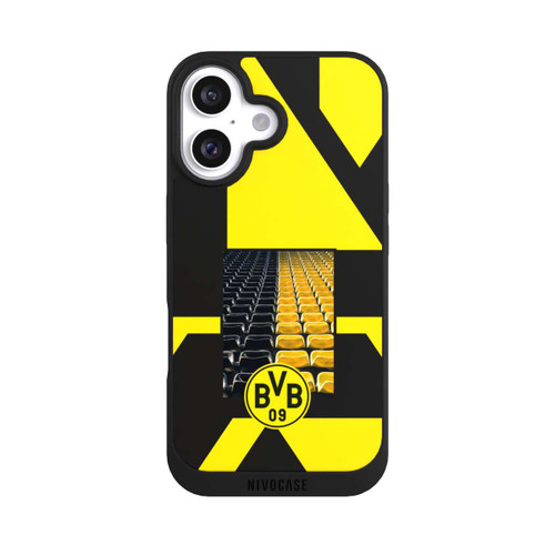 Apple iPhone 16 NIVOpure BVB Tribüne Schwarz Gelb