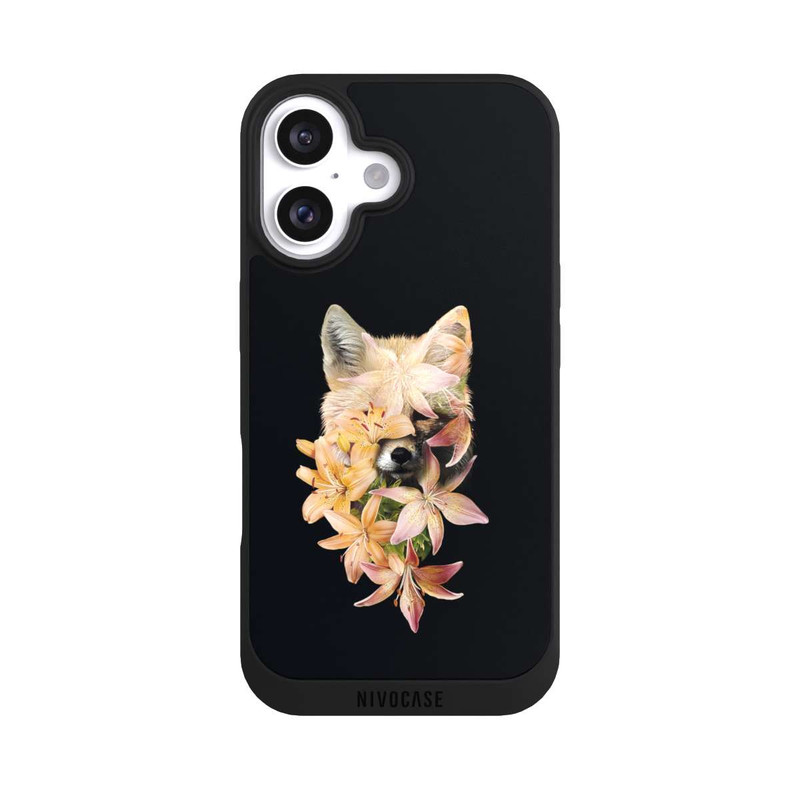 iPhone 16 NIVOpure Blumen-Fuchs