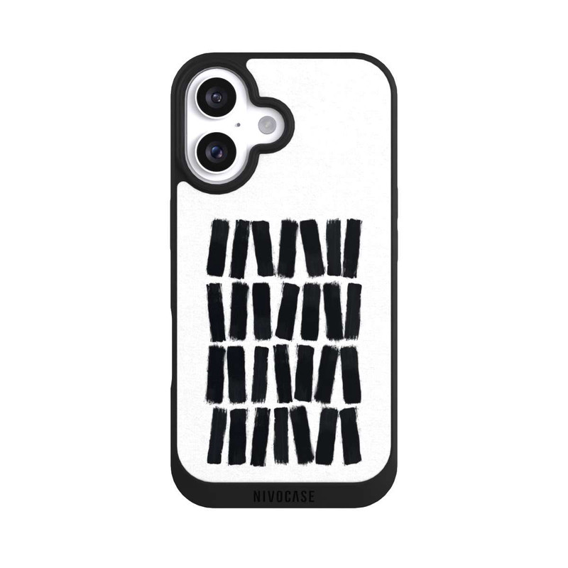 iPhone 16 NIVOpure Schwarze Pinselstriche
