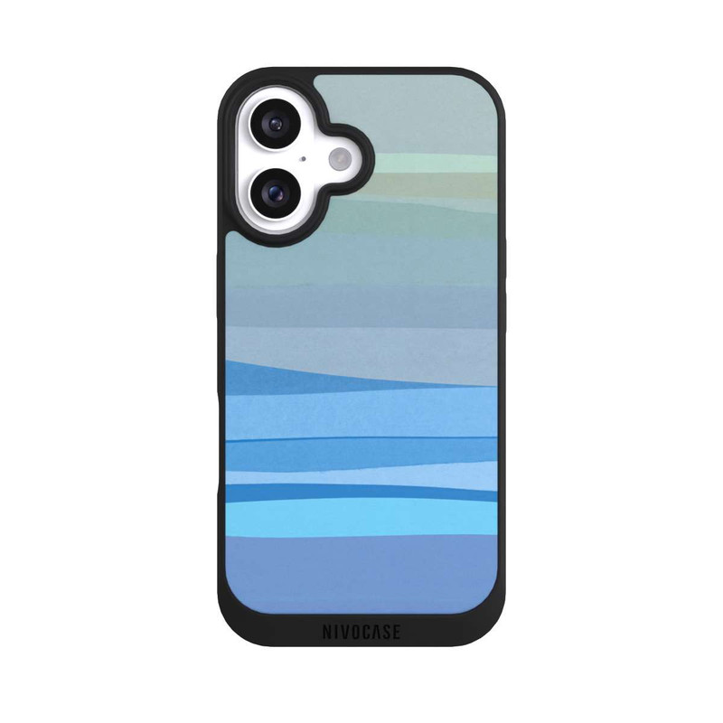 iPhone 16 NIVOpure Blau Abstrakt 1