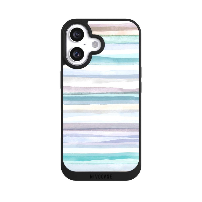 iPhone 16 NIVOpure Pastel Stripes Blue