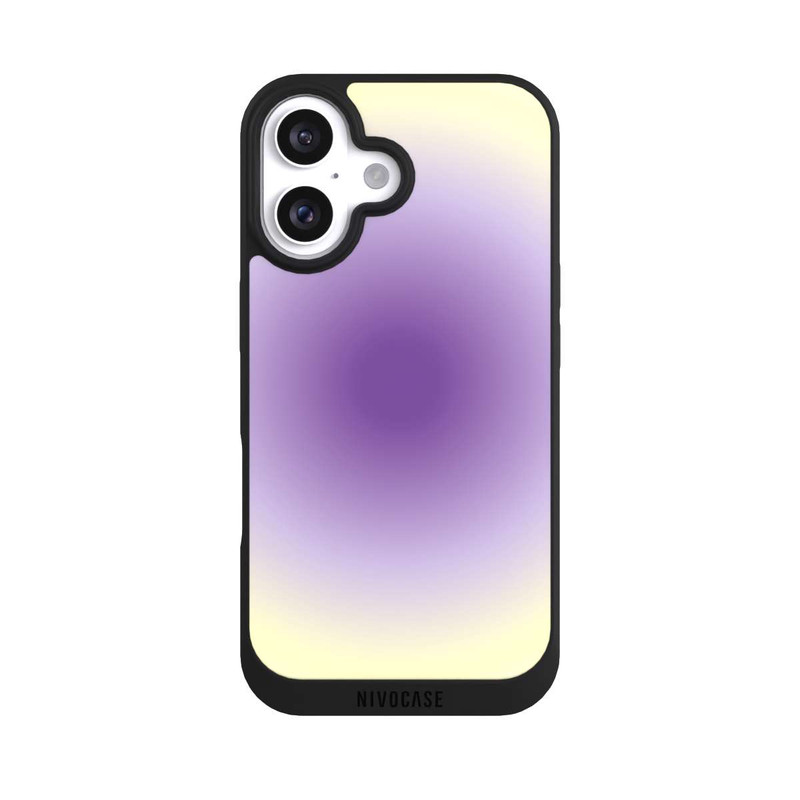 iPhone 16 NIVOpure Aura Lila Gelb Kreis