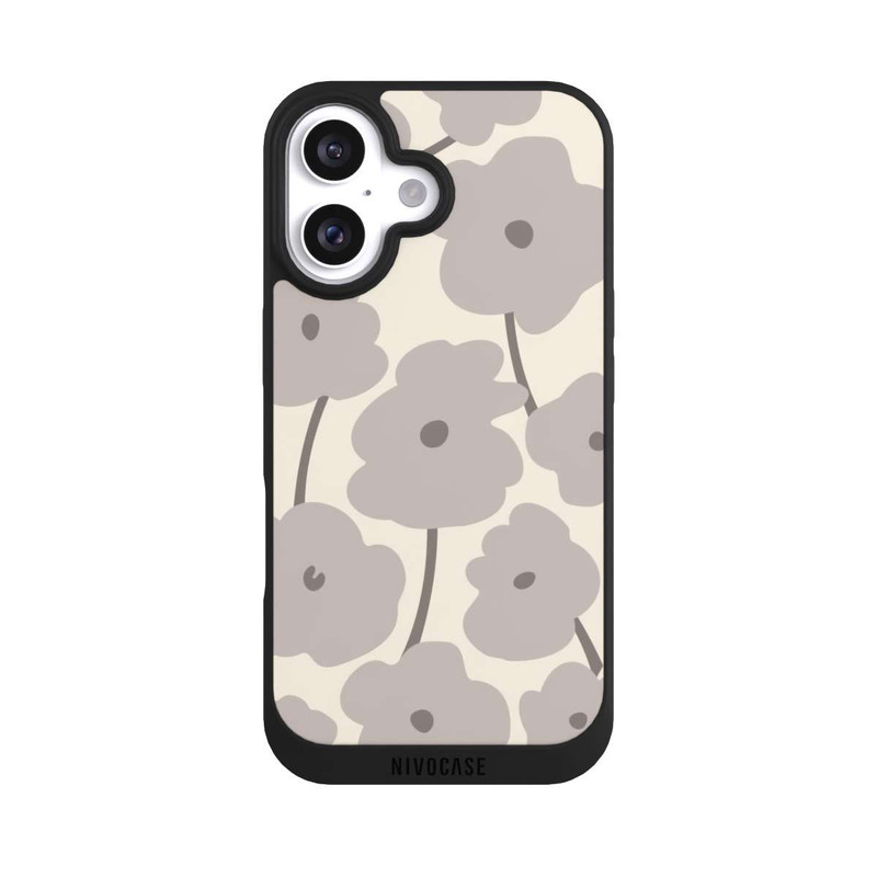 iPhone 16 NIVOpure Minimalistic Flowers Beige