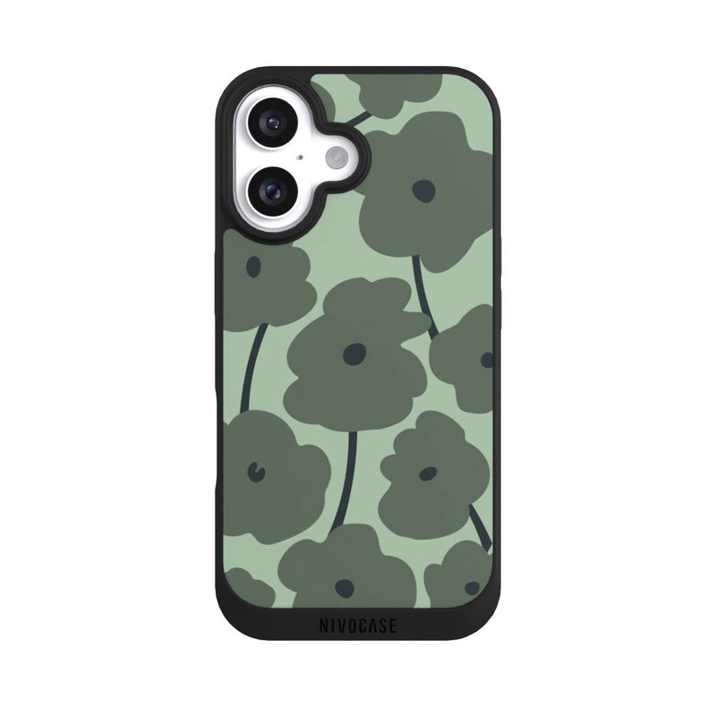 iPhone 16 NIVOpure Minimalistic Flowers Green