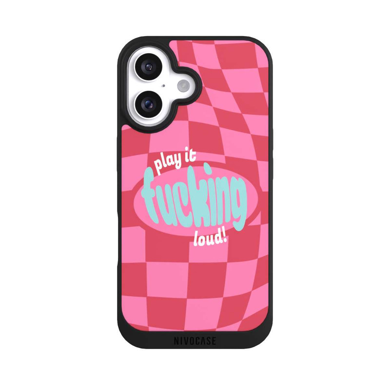 iPhone 16 NIVOpure Play Fucking Loud Kariert