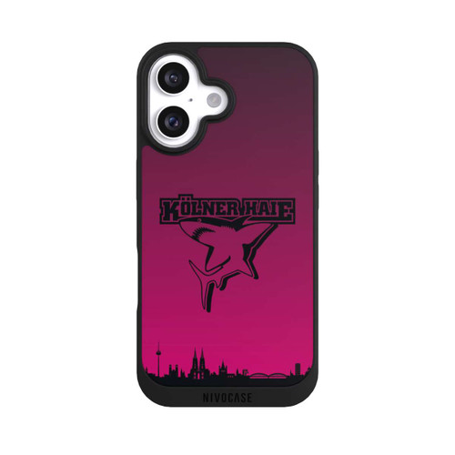 Apple iPhone 16 NIVOpure Kölner Haie Skyline Pink