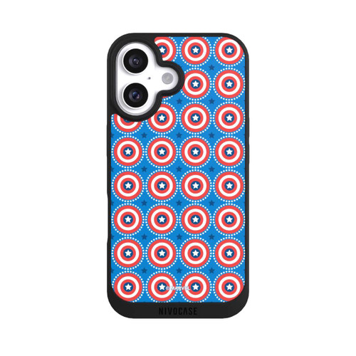 Apple iPhone 16 NIVOpure Captain American Shield Pattern