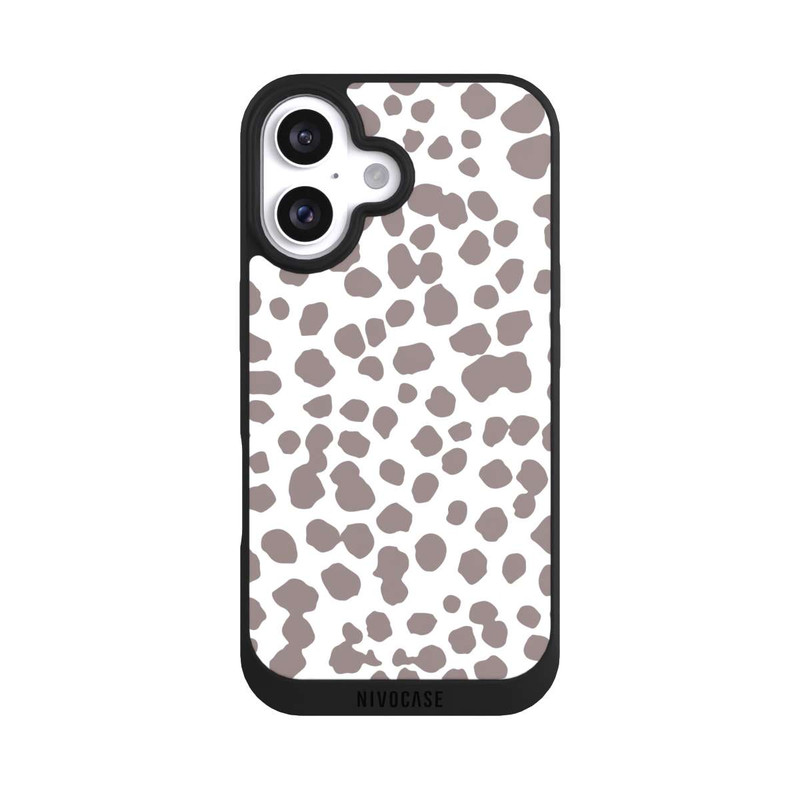 iPhone 16 NIVOpure Gepard Muster Braun Weiß