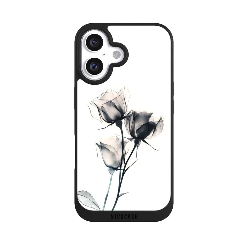 iPhone 16 NIVOpure Schwarze Blume