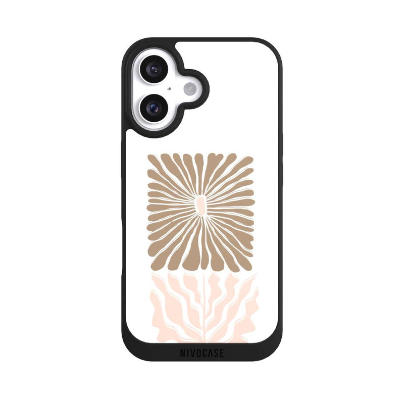 iPhone 16 NIVOpure Boho Flower Caramel on White