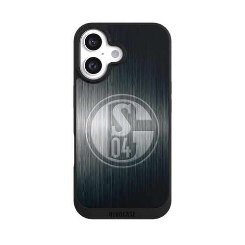 Apple iPhone 16 NIVOpure Schalke 04 Metall Look
