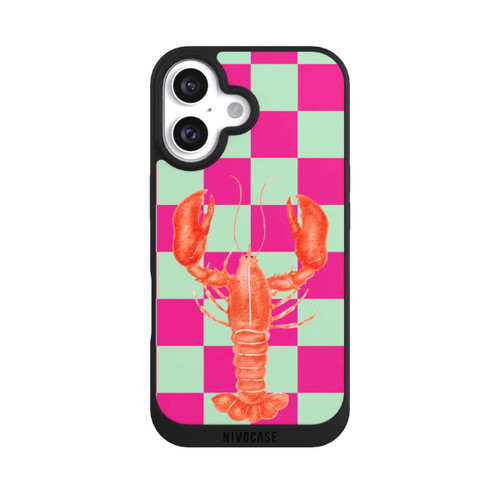 Apple iPhone 16 NIVOpure Pink Checkers Lobster