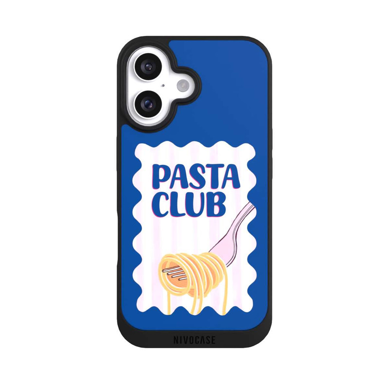 iPhone 16 NIVOpure Pasta Club in Blue and Pink