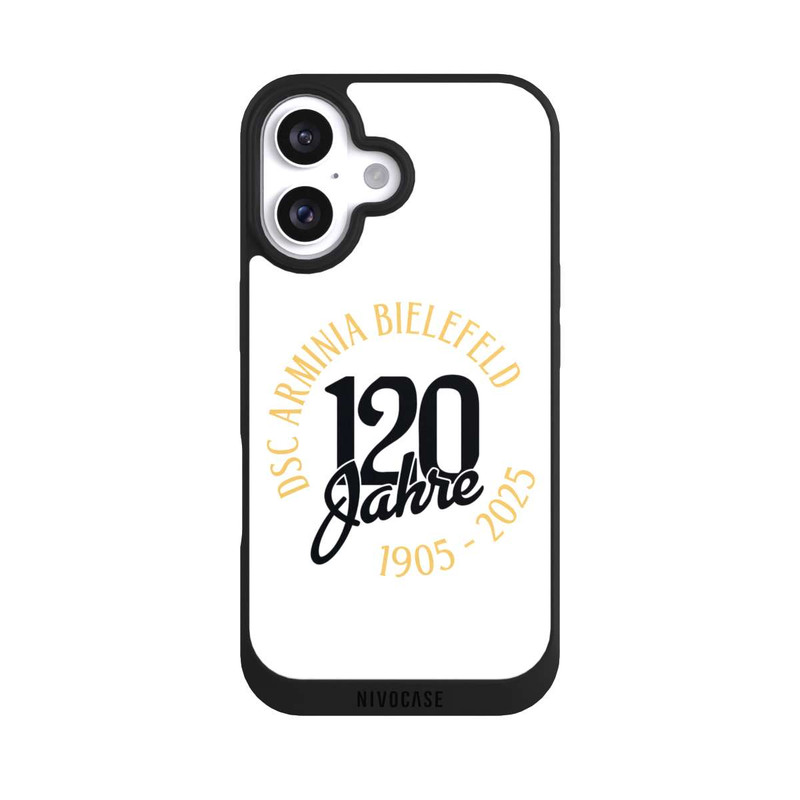iPhone 16 NIVOpure Arminia Bielefeld 120 Jahre Weiß