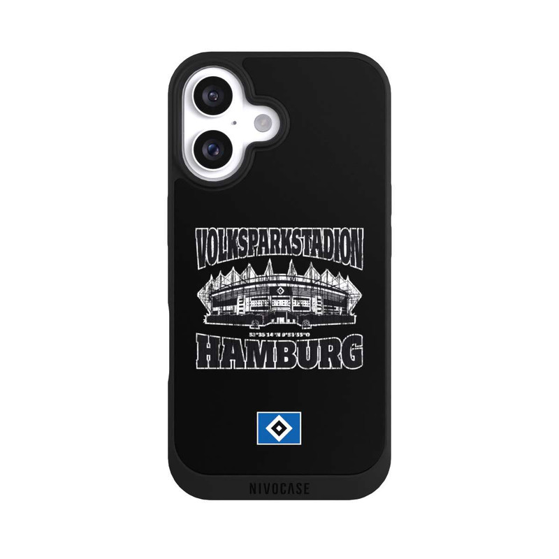 iPhone 16 NIVOpure HSV Volksparkstadion Schwarz