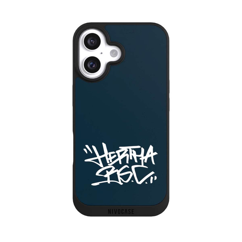 iPhone 16 NIVOpure Hertha BSC Graffiti Blau