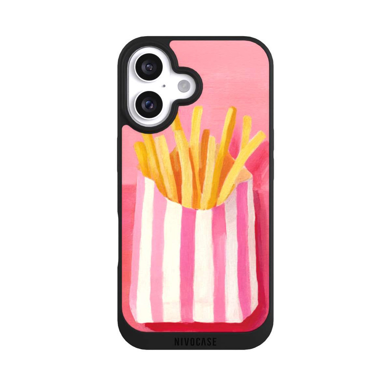 iPhone 16 NIVOpure Retro Fries Pink Watercolor