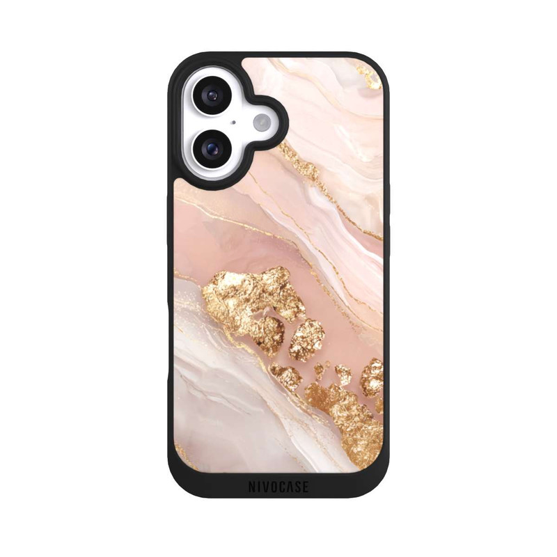 iPhone 16 NIVOpure Eleganz Gold Marmor